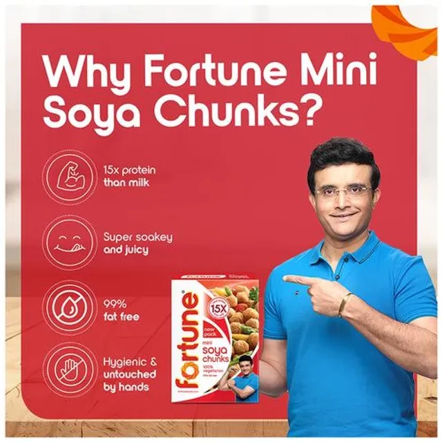 Fortune Mini Soya Chunks - 15x More Protein Than Milk, 200 g-5.webp